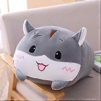 23.6 inch Gray Hamster Plush Pillow Stuffed Animal Toy with Soft Hugging Comfort Gift for Kids