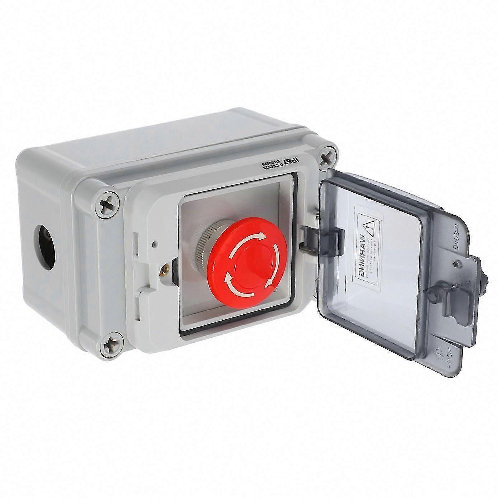 Red Waterproof Stop Switch Button for Outdoor Use, 1 Piece