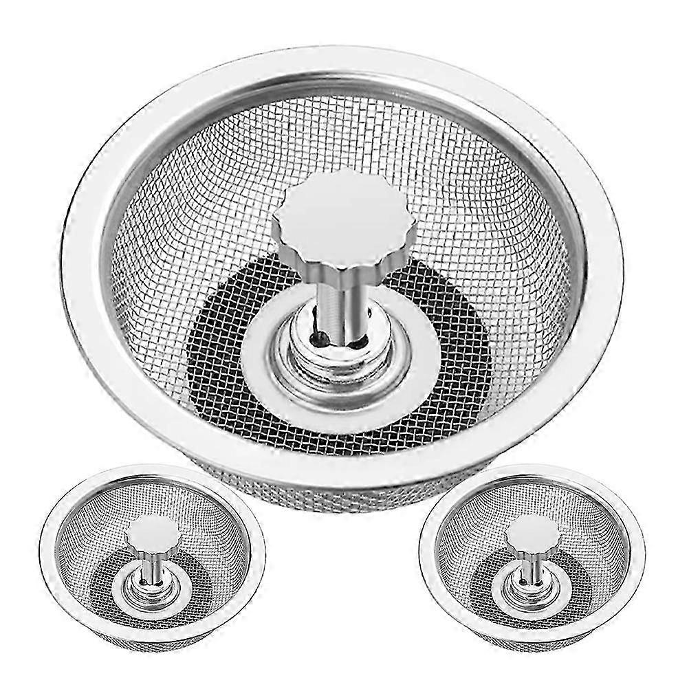3pcs Rust proof Thickened Sink Drainers for Efficient Household Garbage Straining