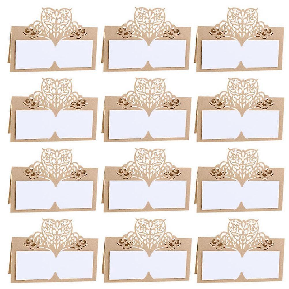 25Pcs Golden Wedding Table Cards for Decor with Multi-Function Place Cards