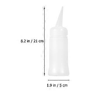 5pcs Spray Bottle Portable Hair Salon Large Capacity Hairdressing Refillable Container Spray Shampoo Pot (White, 260ml)
