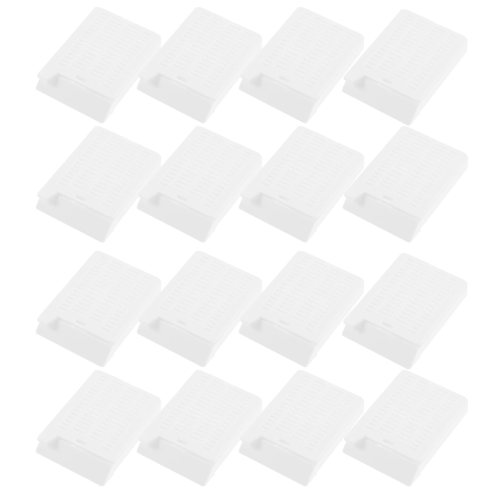 200 PCS Plastic Scientific Cassettes Square Hole Tissue Processing Embedding Cassettes (White)