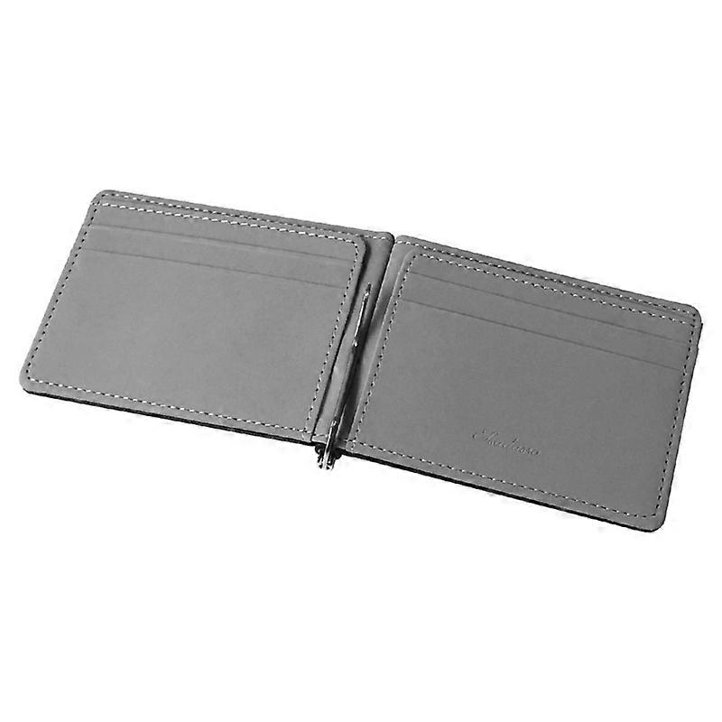 Men Solid Colour Wallet Short Skin Wallets Purses Pu Leather Money Clips Solid Thin Wallet Men Purses