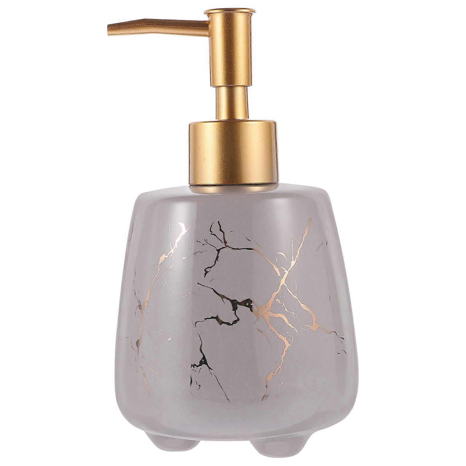 Marble Style Ceramic Shampoo Bottle for Home Use
