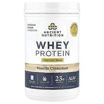 Ancient Nutrition, Whey Protein + Fat Loss Blend, Vanilla Cinnamon, 1.26 lb (572 g)