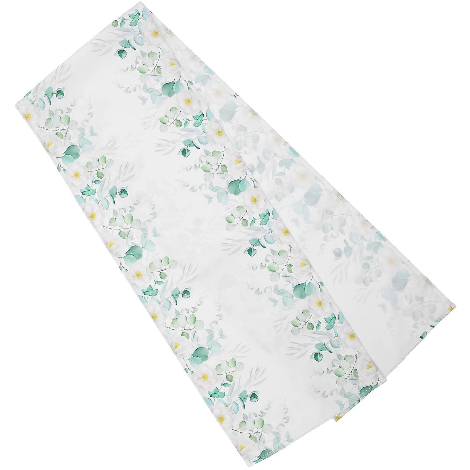 Waterproof Table Cloth Vintage Table Runner with Flower Pattern 1 Sheet