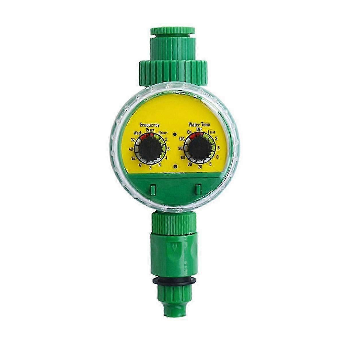 Green Outdoor Electronic Hose Irrigation Timer with Programmable Scheduling & Weather-Resistant Build