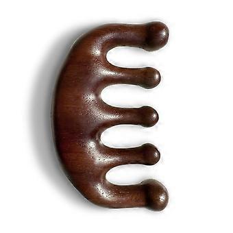 Wooden Scalp Massager - Handmade 100% Natural Green Sandalwood Wide Tooth Combs - Wood Mas