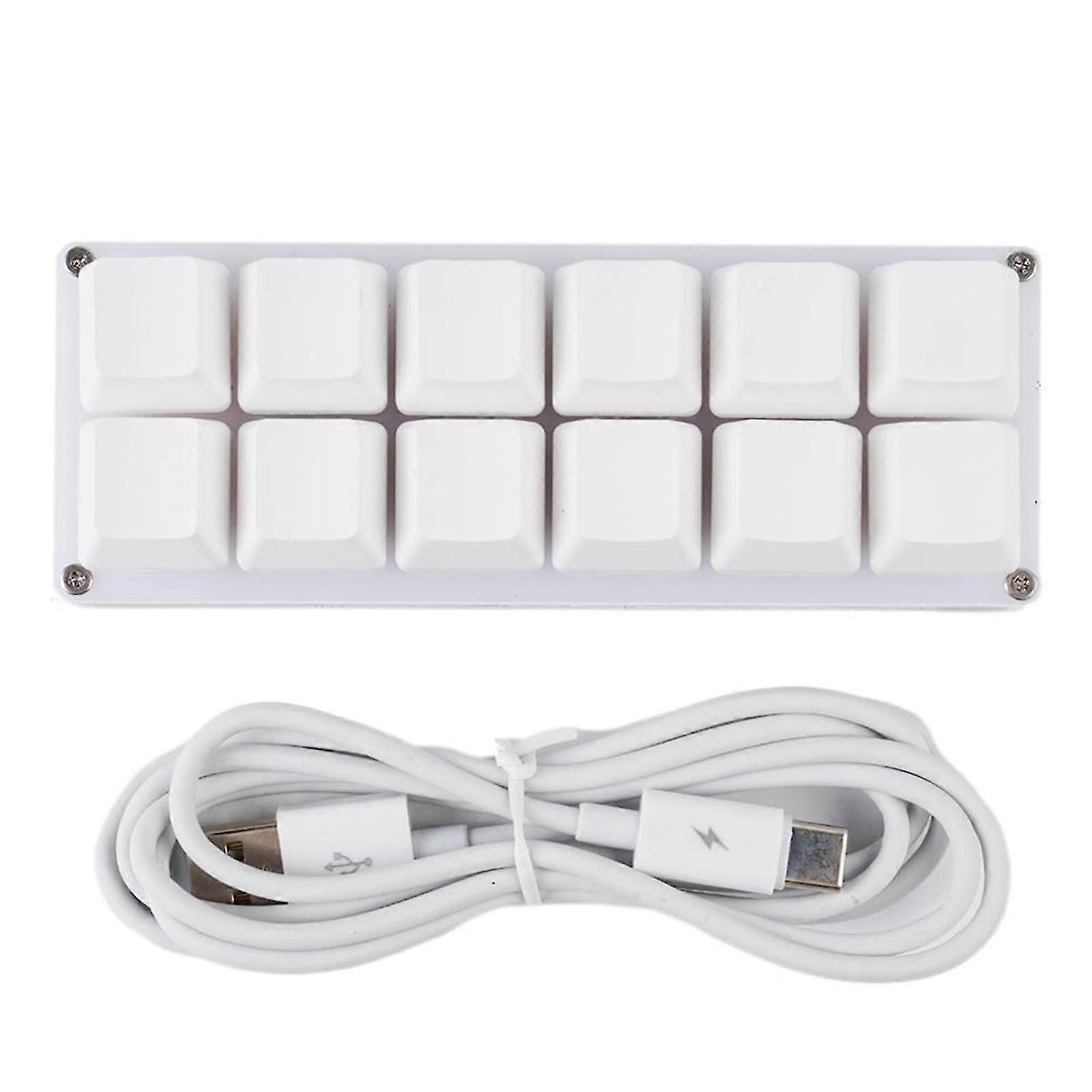 For Custom DIY 12-Key Programmable Keyboard Plug and Play USB Macro Pad for PC Mac Linux Android