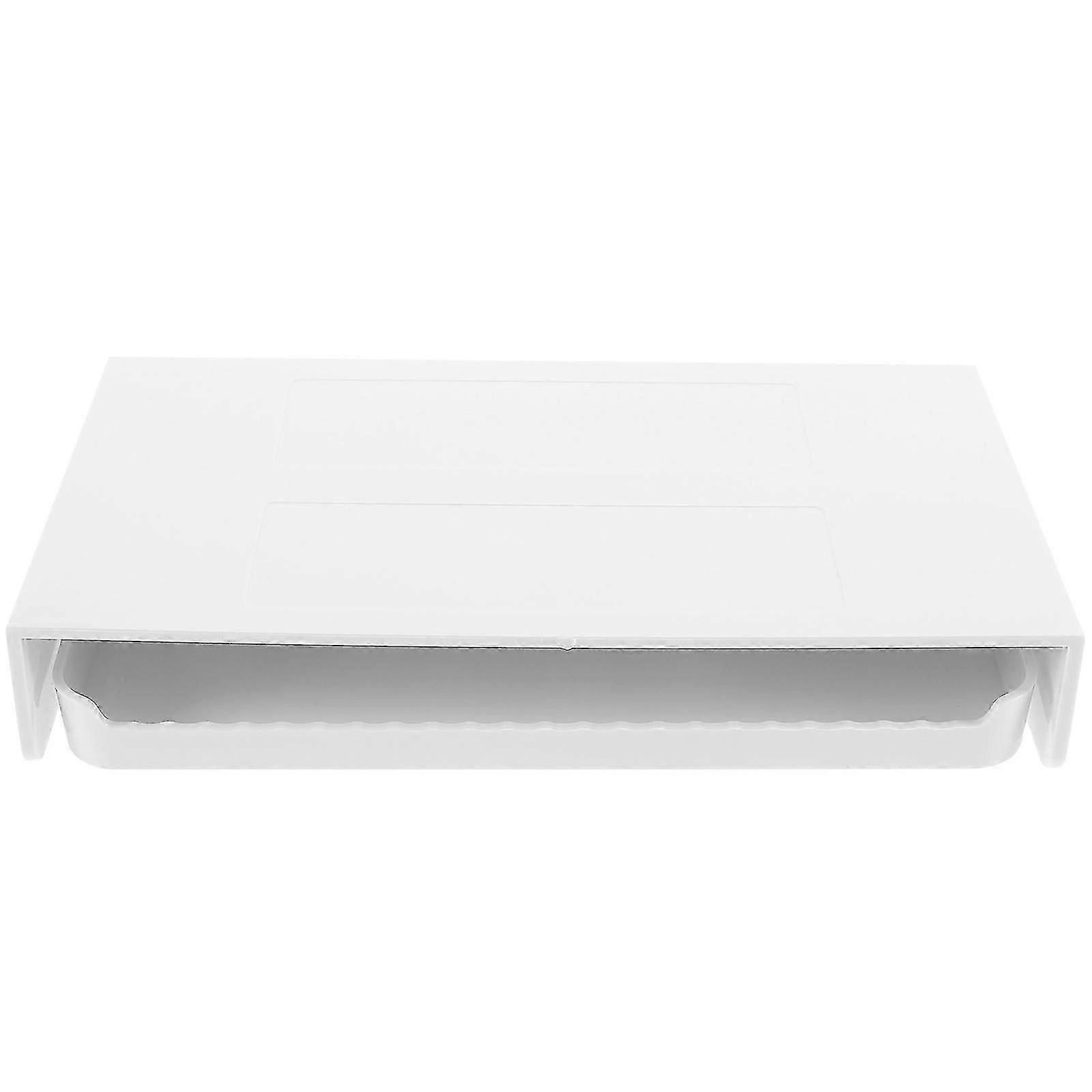 Adhesive White Wall-Mounted Storage Stand for Bathroom Use