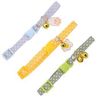 3Pcs Decorative Cat Collar Cat Adorable Collar Kitten Neck Collar Adjustable Pet Collar Pet Supplies