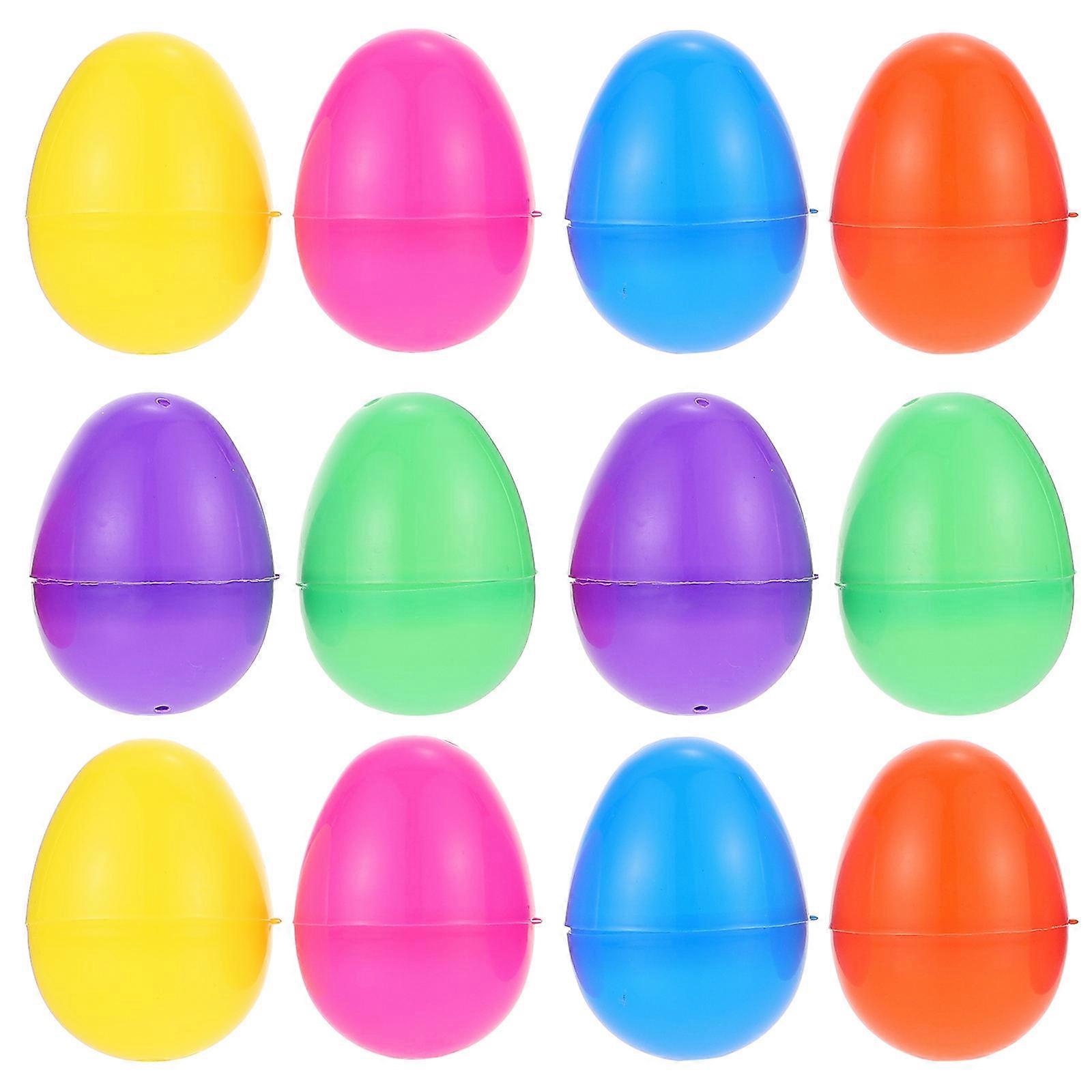 12 Pcs Fillable Easter Eggs Plastic Easter Eggs Twisting Eggs Children's Egg Toy