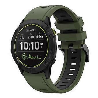 Two-Color Silicone Watch Band For Garmin Enduro