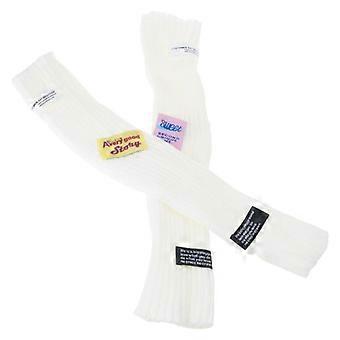 Trendy gebreide armmouwen met elastische polsbandjes en vingerloze wanten, modieus voor meisjes en vrouwen, zomerse mode.