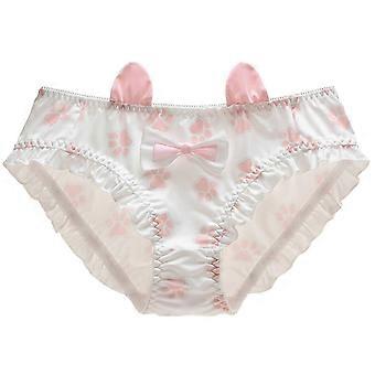 Sweet Bows Panties Cats Paws Underwear Ladies Bikini Panties,Ladies Briefs,Comfortable Briefs Undies Underpants Lingerie Pink L