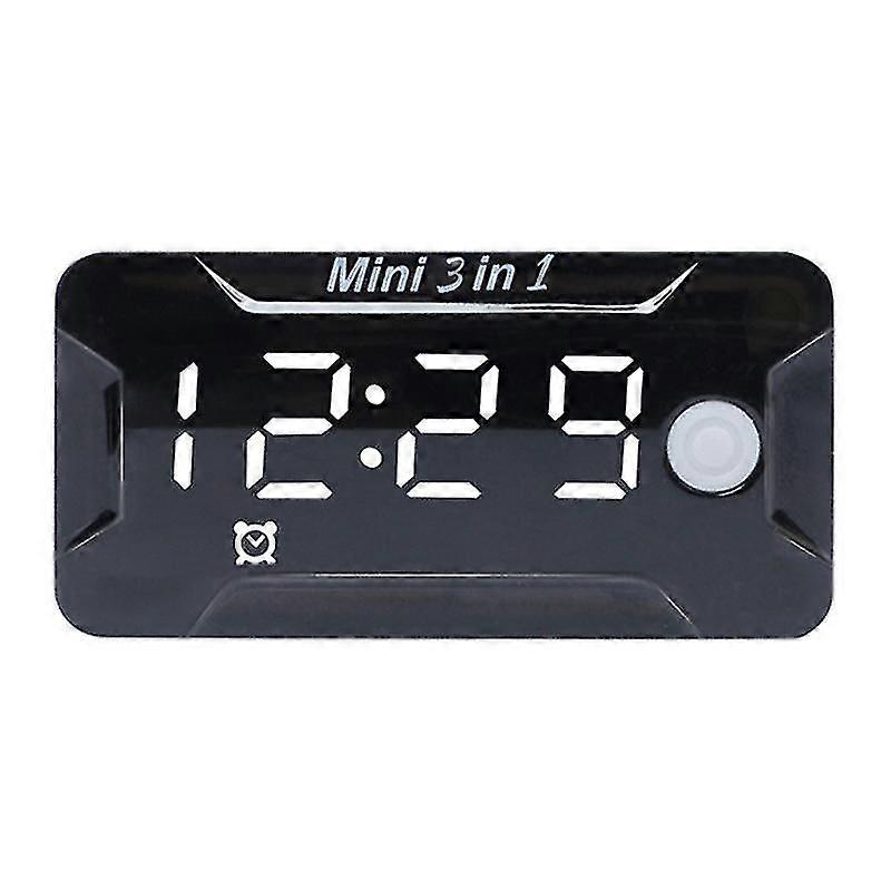 Waterproof Digital Time Clock & Thermometer & Voltage Voltmeter Motorcycle