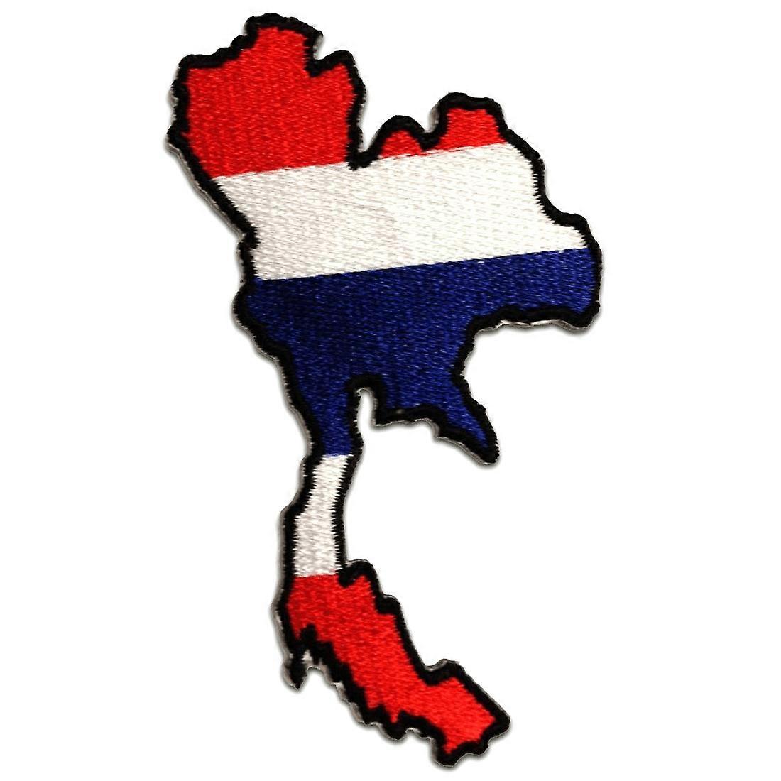 Patch / Iron-on Patch - Thailand Flag Flag - White - 9.2 x 6.0 cm - Patches
