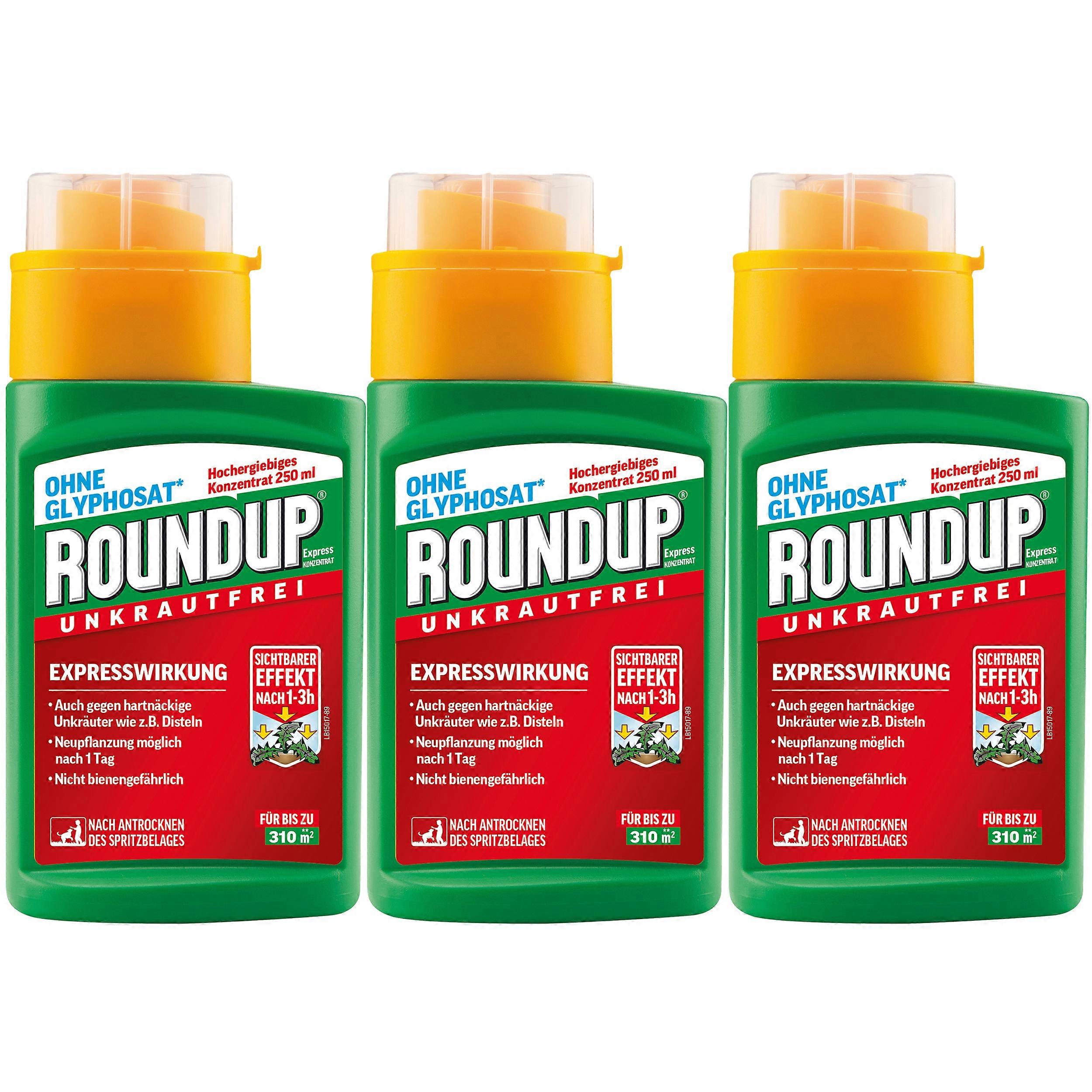 3 x ROUNDUP® Express konsantresi, 250 ml
