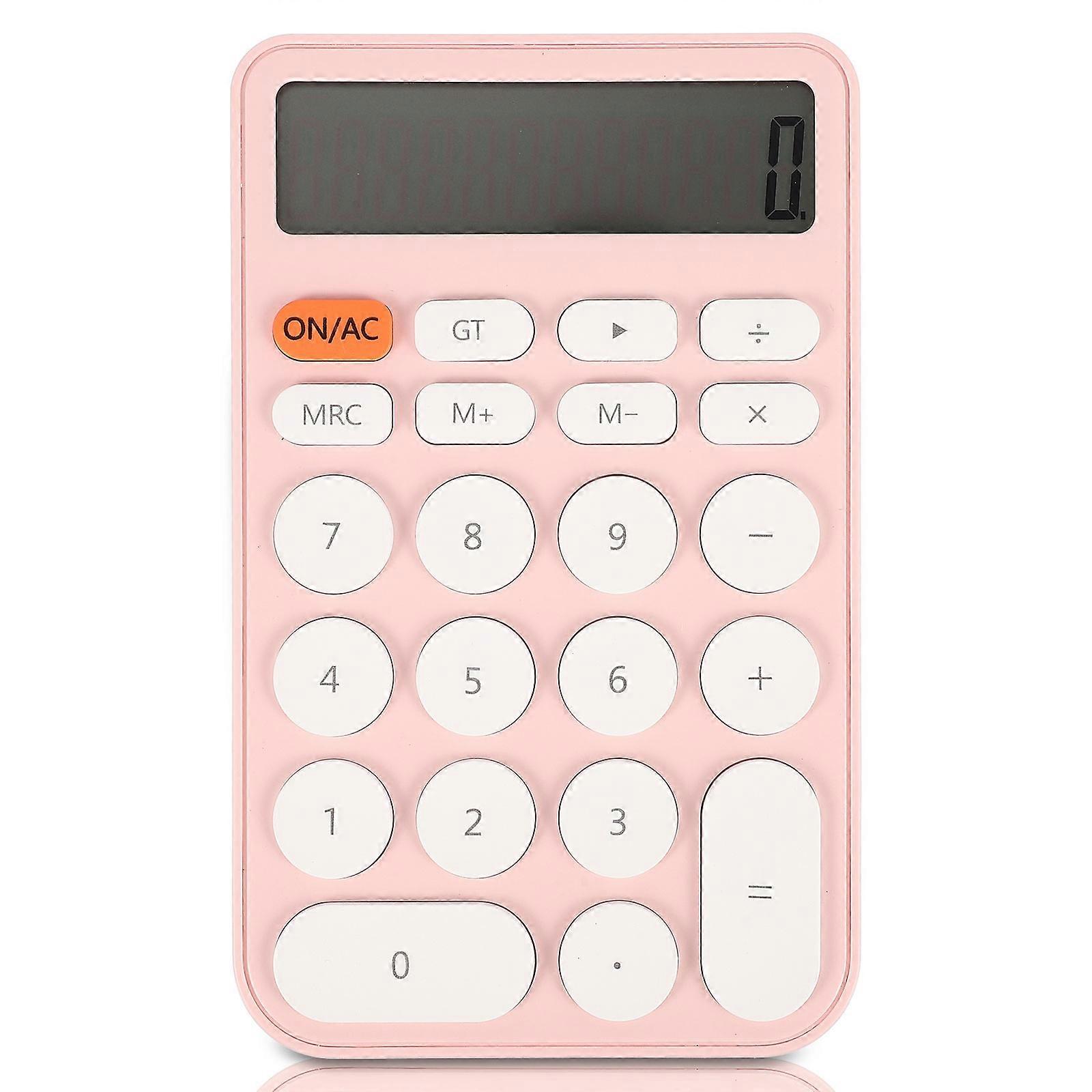 Small Pink Calculator Plastic for Calculating Basic Function