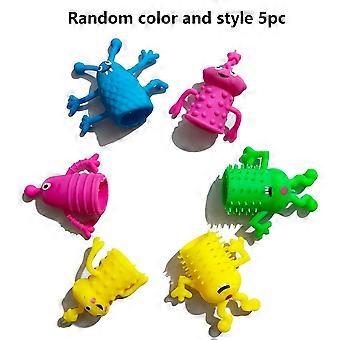 Fingerpuppen mit Cartoon-Monstern, weiche Gel-Fingerlinge, lustige Scherz-Fingerpuppen, Set in zufälliger Farbe und Ausführung