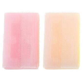 2Pcs Baby Badebürste Schwamm Massage Bürste Baby Sensorische Bürste Sensorische Zugbürste