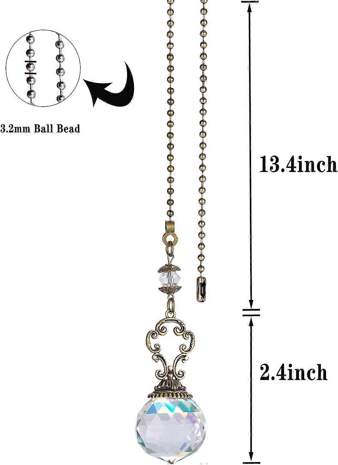 Ceiling Fan Pull Chain, Crystal Ceiling Fan Pull Decorative, Rainbow Maker Fan