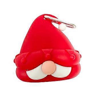 Outdoor Waste Bag Dispenser for Dog Walking, Santa Hat Pet Bag Case with Metal Hook for Neighborhood Walks and Daily Use  Red