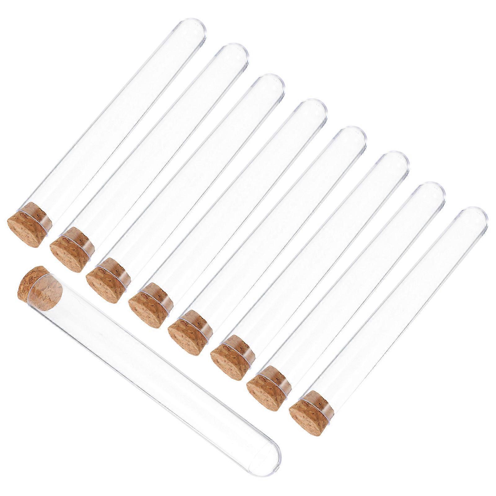 25pcs Small Test Tubes Sample Testing Tubes Liquids Storage Tubes with Cork Stopper