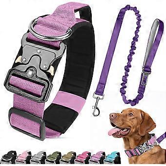 Dog Collar and Leash Set, Tactical Dog Collar, Adjustable Military Nyl
