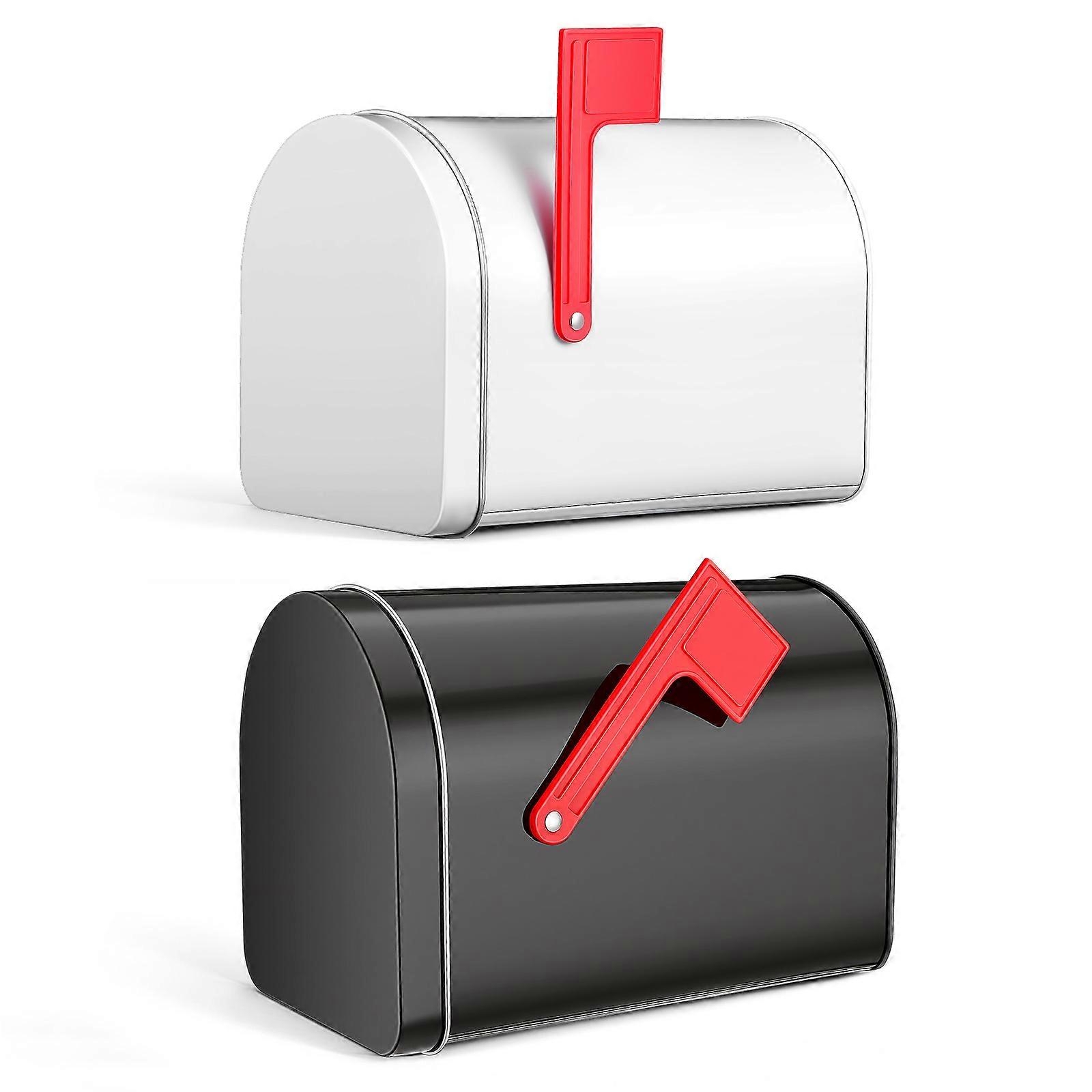 Mini Tinplate Candy Mailbox Box for Packaging and Storage 2Pcs Set