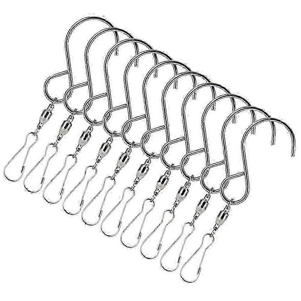 Hanging Hook Rotating Hook Hanger for Storage 10Pcs Durable Silver