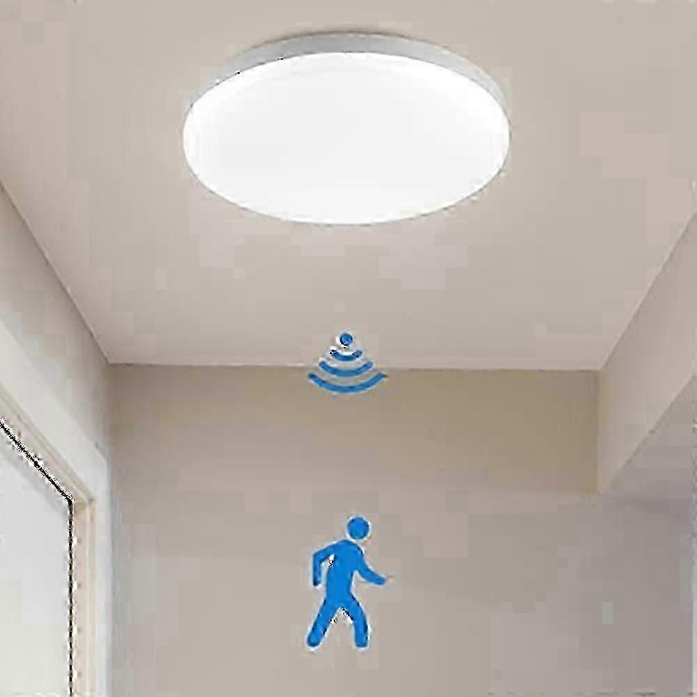 Led Ceiling Light With Motion Sensor  compatible with Hallway/garage 30 Cm White - JA