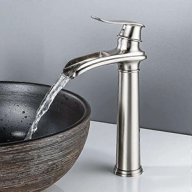 Elegant Solid Brass Waterfall Faucet for Bathroom