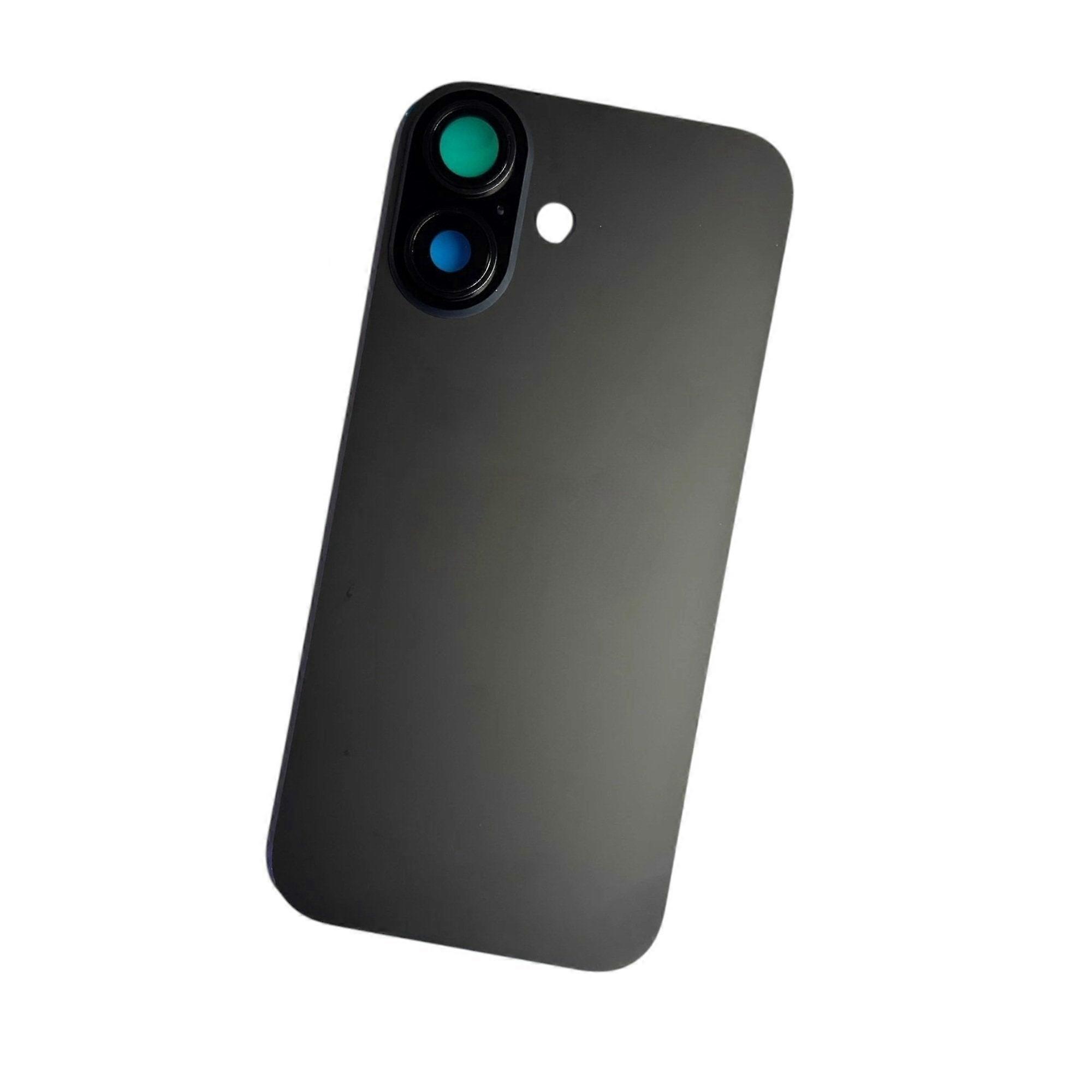 Glass Back For iPhone 17 Black Plain Without Logo