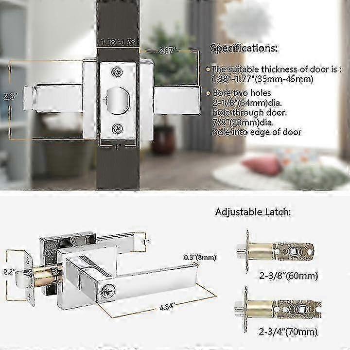 Durable Square Keyed Lever Lock Chrome