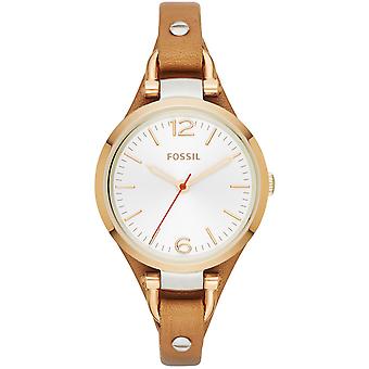 Fossil Georgia Quartz Analog Woman Watch with Cowhide Bracelet ES3565