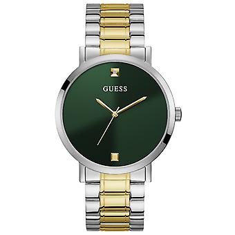 Guess Uhren herren aufgeladene Uhr für Analog Quarz Männer mit Edelstahl Armband GW0010G2