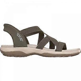 Women's Skechers Reggae Slim Stretch Flex | Olive | Womens Strappy Sandals