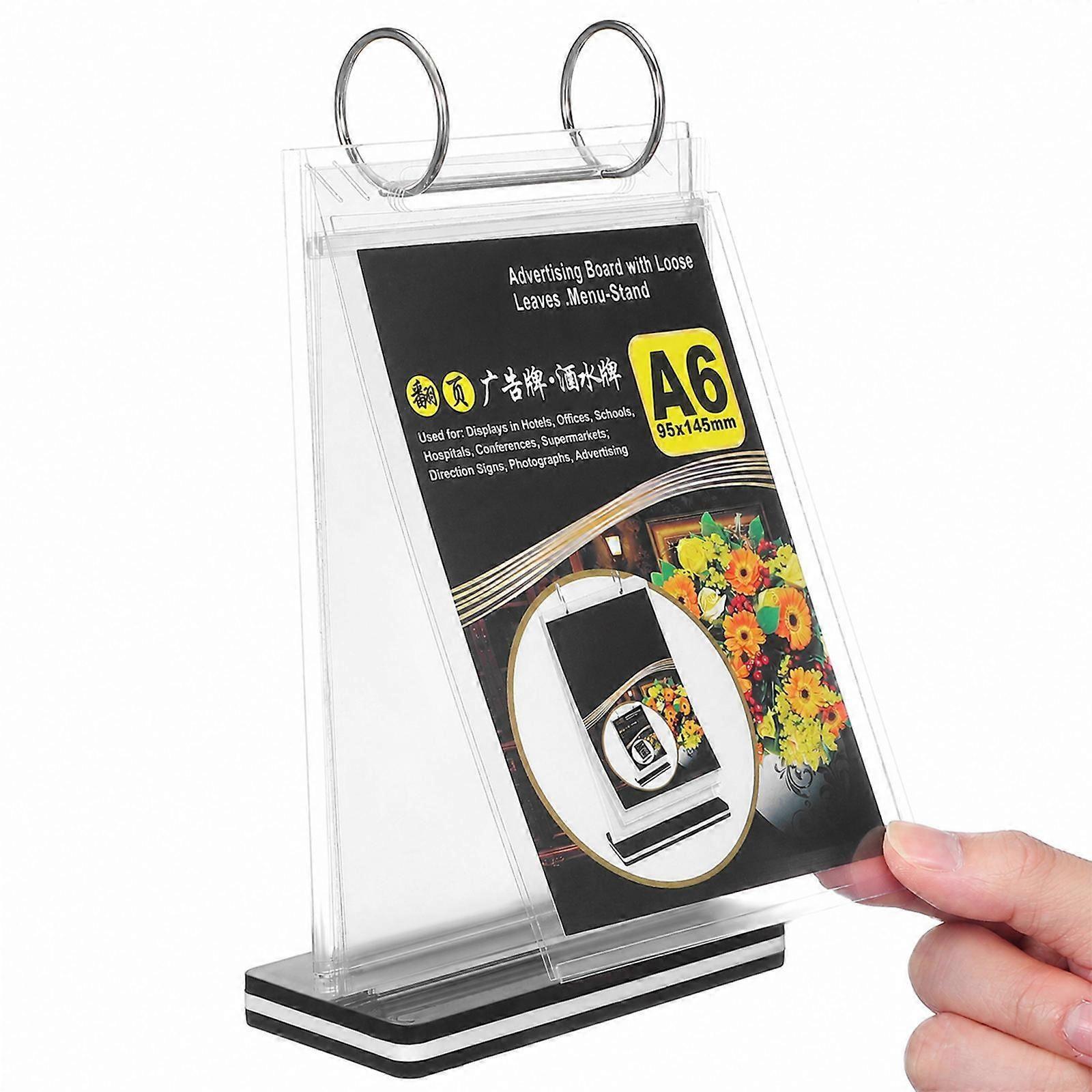Menu Holder Desktop Display Stand Tabletop Sign Vertical Base With
