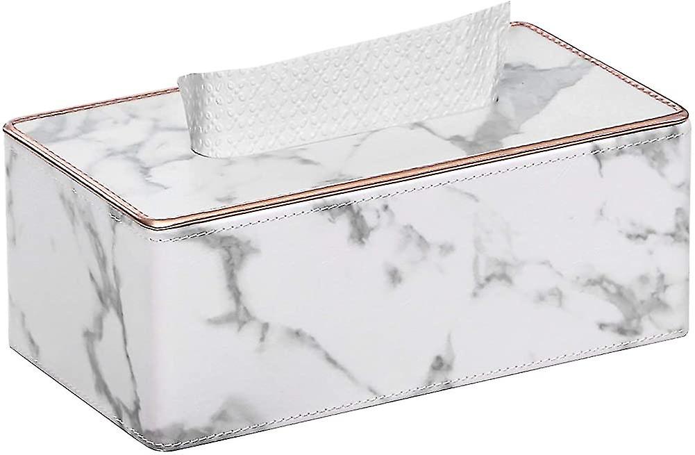 Rectangular Pu Leather Tissue Box Paper Tissue Dispenser Box Holder For Dresser