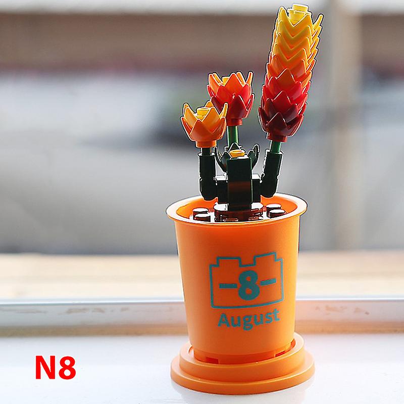 Building Blocks Compatible With Succulent Potted Children Puzzle Assembly
