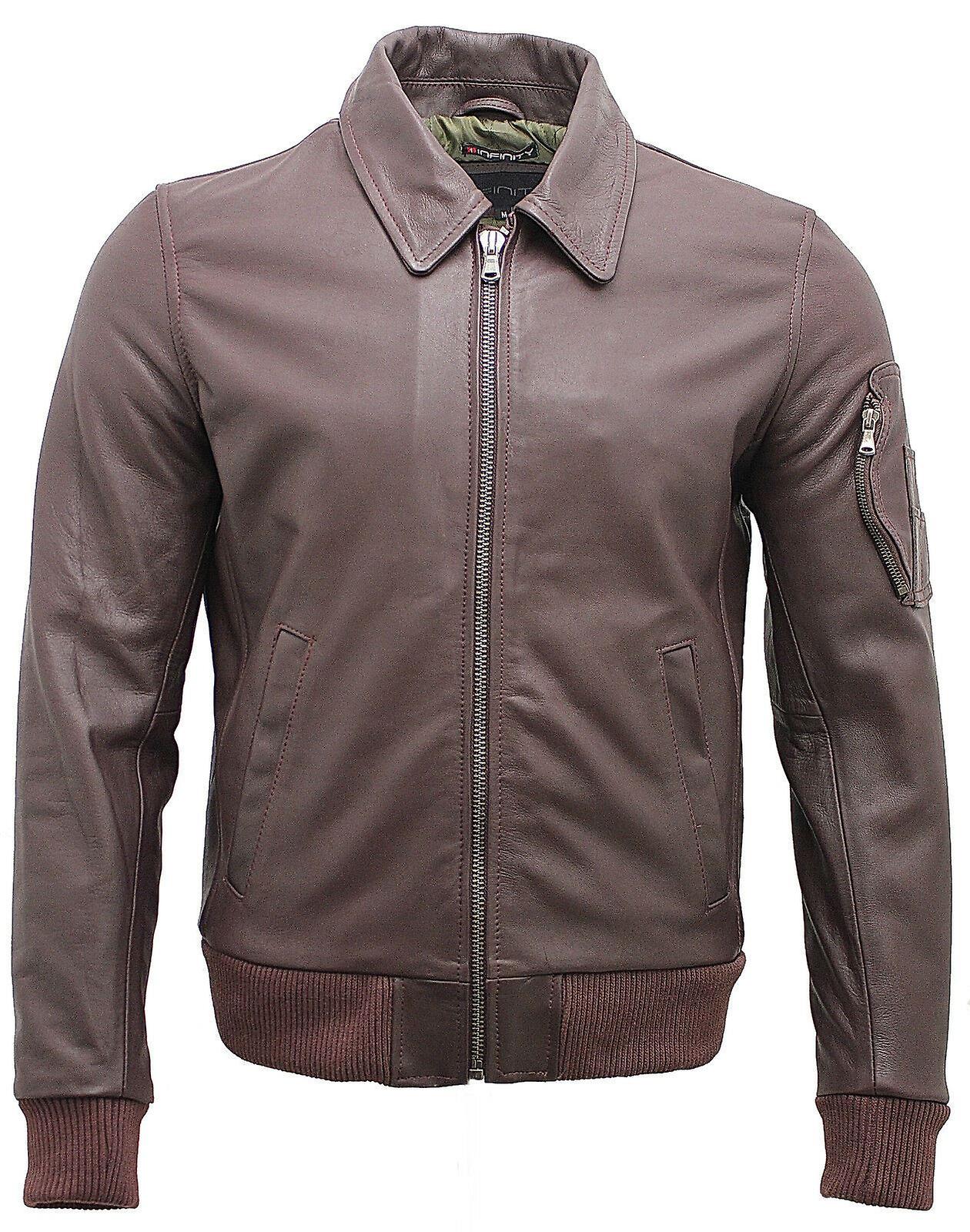 Men's A2 Airforce Burgundy Cowhide Leather Jacket