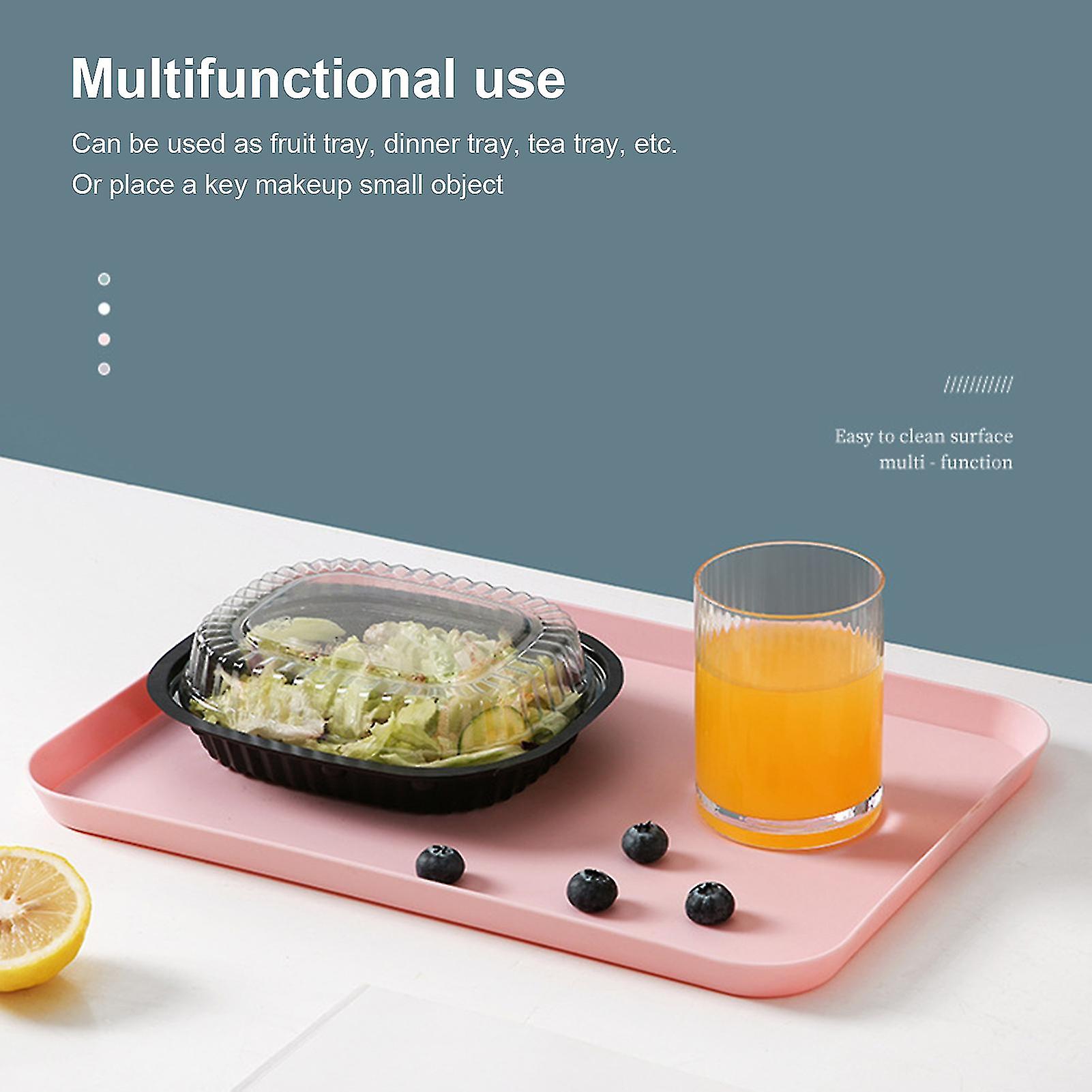 Anti-slid Stackable Serving Tray With Smooth Surface For Home