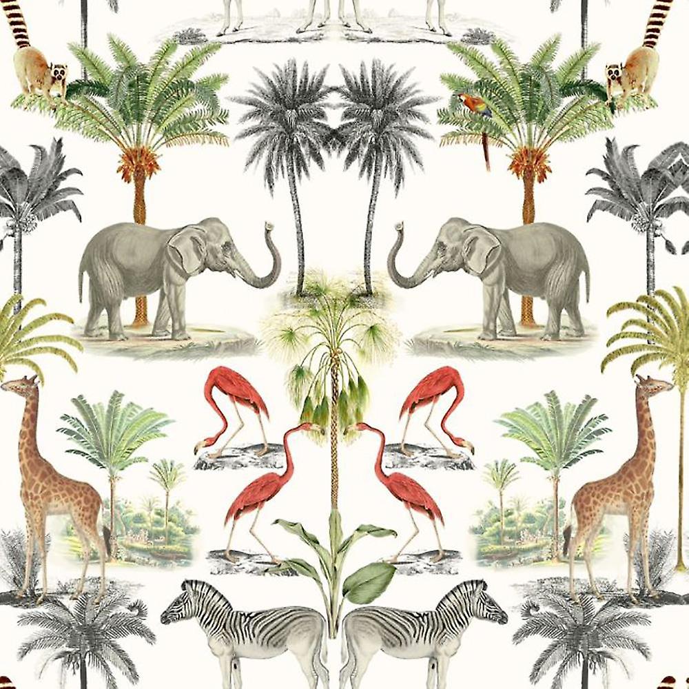 Arthouse Tropical Animal Print Multicoloured Wallpaper
