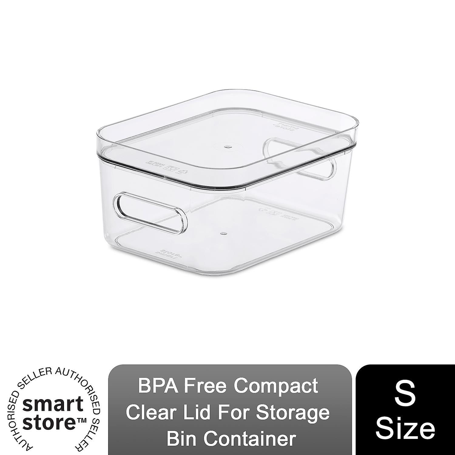 SmartStore BPA Free Compact Clear Lid For Storage Bin Container, Size S