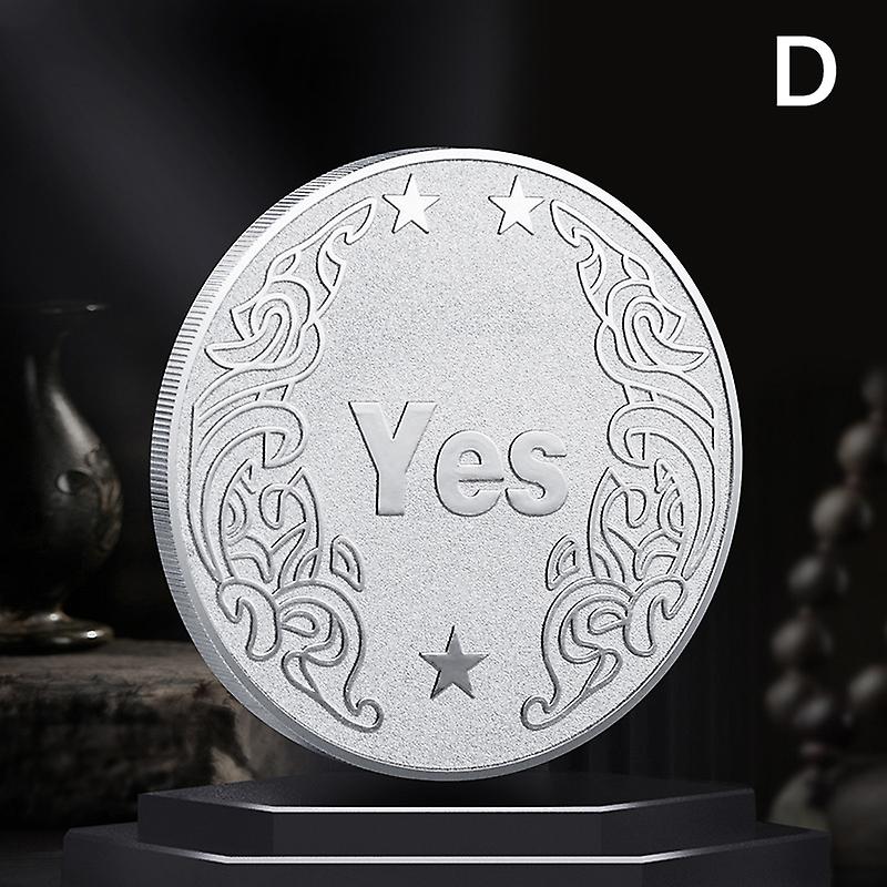 Diameter 4cm Coin Yes Or No Make Decision Commemorative Plating Badge Coins