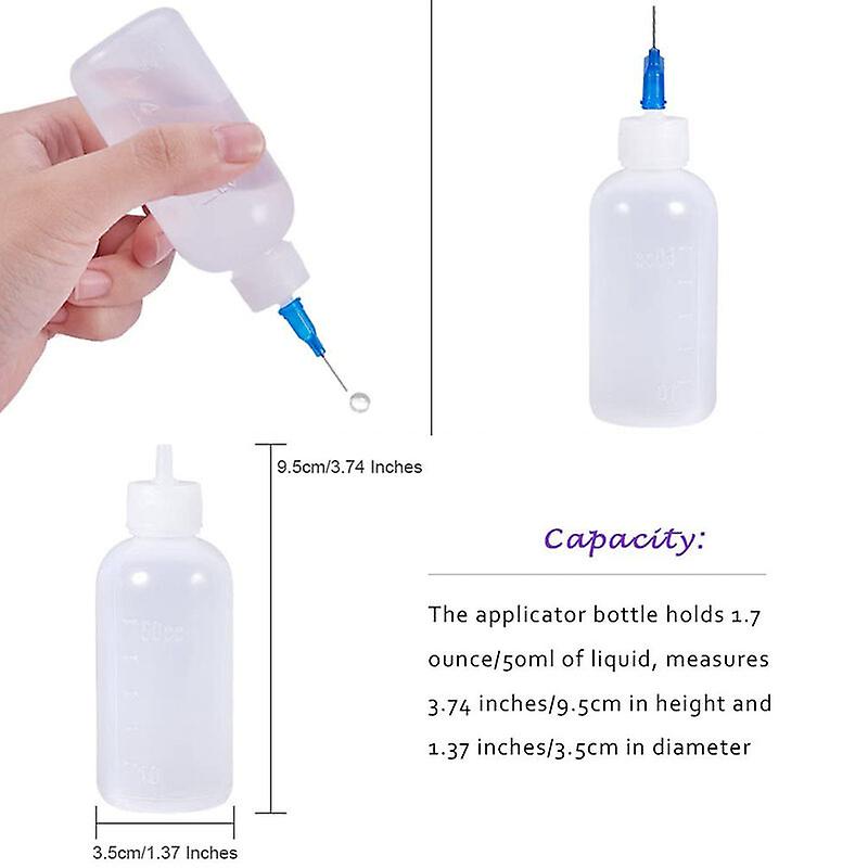 8 PACK Multipurpose DIY Precision Tip Applicator Bottle Set Ultra Fine Needle Tip Glue Applicator Squeeze Bottles for DIY Quilling Acrylic Paint Artwo