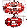 4 Pcs Red 3d Style Brake Caliper Covers Universal Car Disc Front & Rear Kits