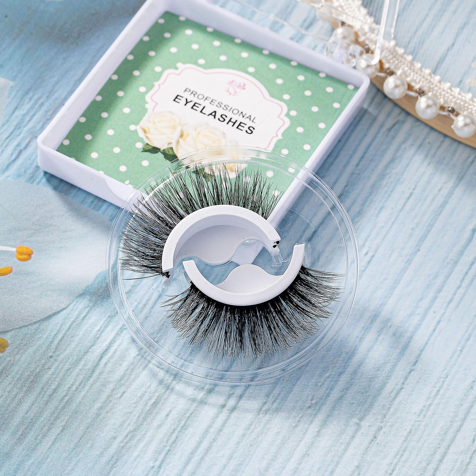 8d Self Adhesive Eyelashes Multilayered Bushy Curling Up Lashes Cat Eyes