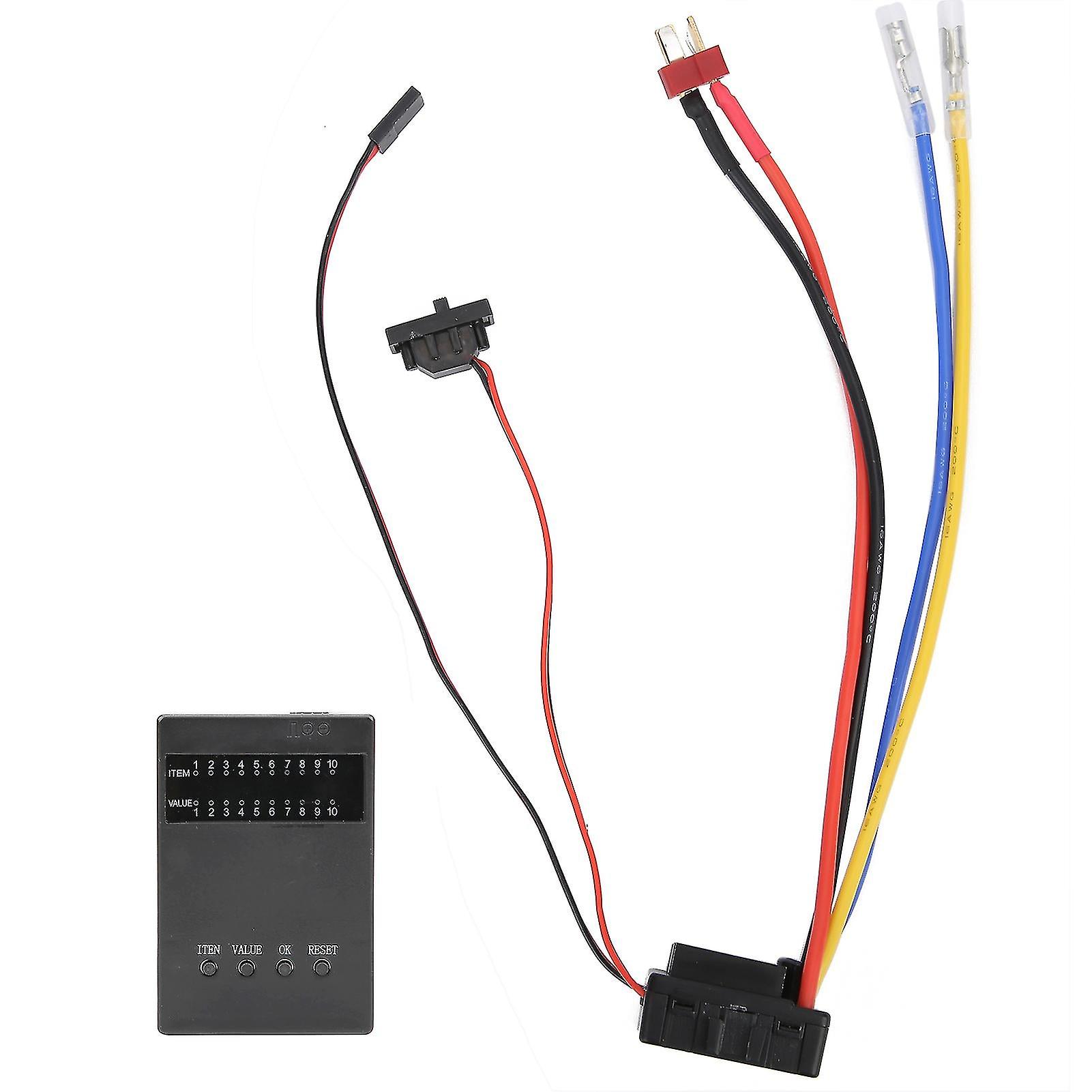 Brushed 80a Electronic Speed Controller With Program Card For 1/8/ 1/10 Remote Control Car
